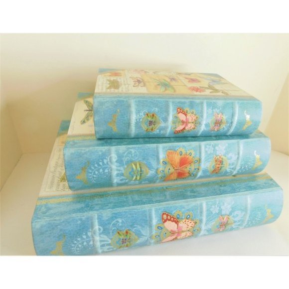 Punch Studio Metallic Butterfly Nesting Book Box Set of 3 - Picture 7 of 8